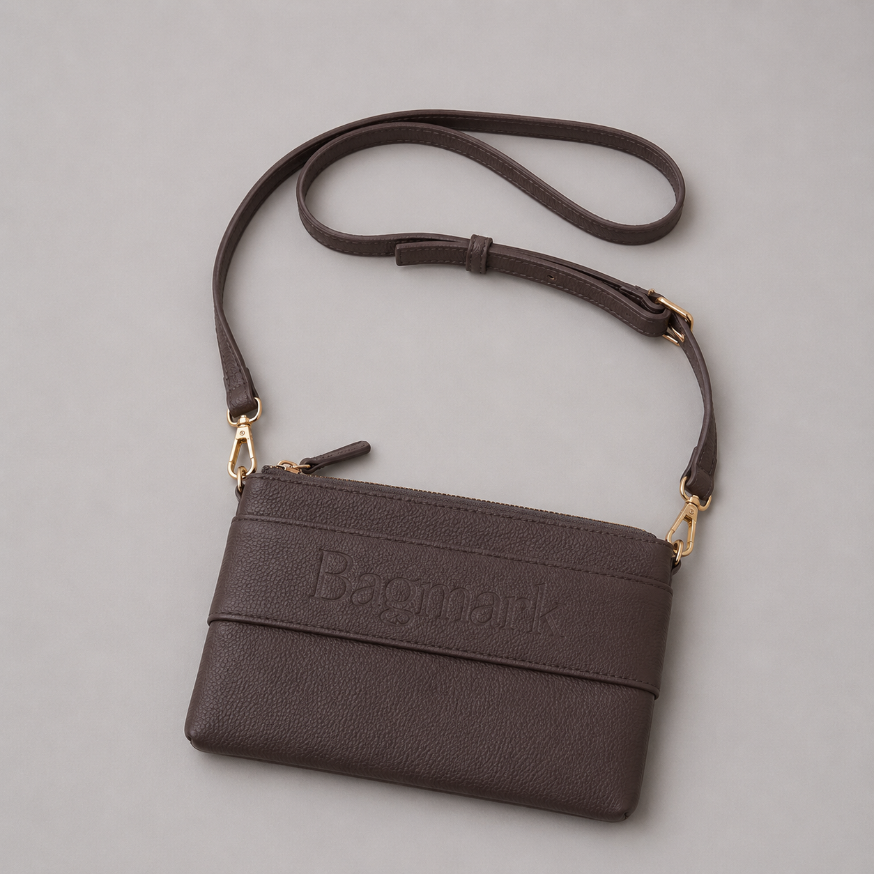 The Essential Taupe Brown bookmark-inspired crossbody bag
