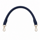 Navy blue bag strap with gold hardware 